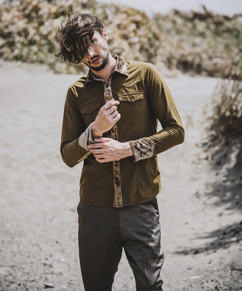 NO ID.（ノーアイディー） シャツ 「NO ID.」Cleric Western Shirt