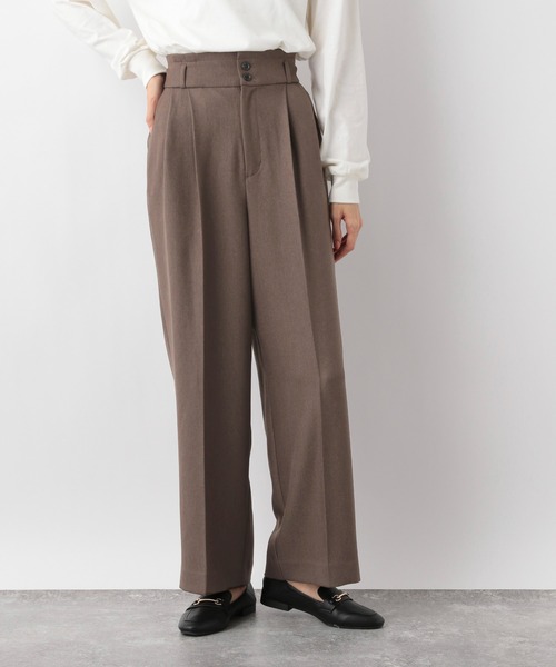 GLOBAL WORK パンツ ウールライクストレッチワイドパンツ GLOBAL WORK パンツ ウールライクストレッチワイドパンツ