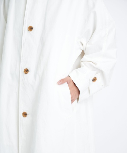 ステンカラーコート コート 「WELLDER」Dolman Sleeve Balmachan Coat メンズの画像