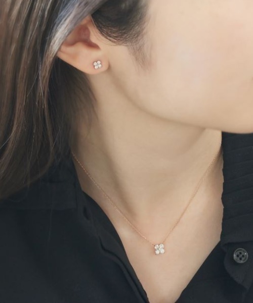慶ちゃん。K18PG total0.30ct ダイヤモンド フックピアス BIJOUPIKO Diamond Pierce K18PG(ビジュピコ 4点留め