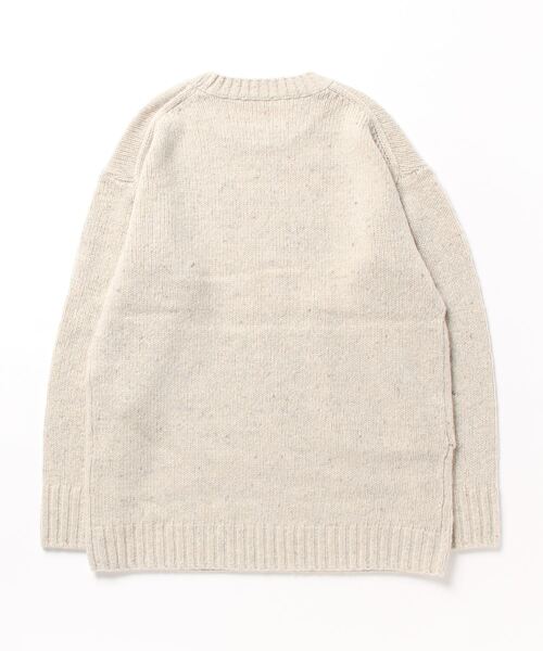 ニット セーター Low Gauge Nep Knit アシンメトリーパッチポケットニット レディース CPCM ニット セーター コード刺繍花柄メッシュニット レディース