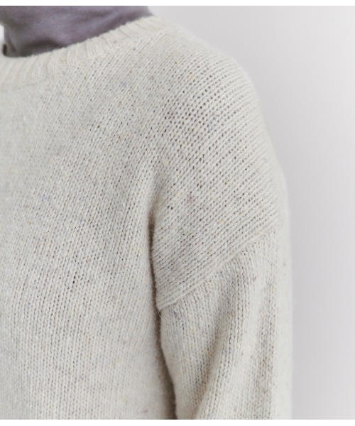 ニット セーター Low Gauge Nep Knit アシンメトリーパッチポケットニット レディース SIPULI ニット セーター Low Gauge Nep Knit アシンメトリー