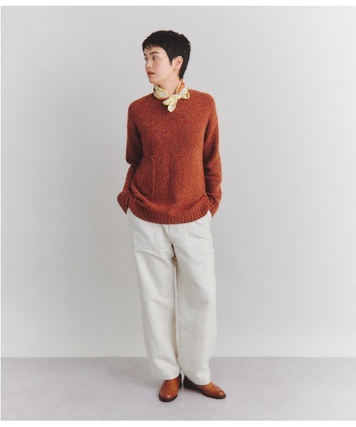 SIPULI ニット セーター Low Gauge Nep Knit アシンメトリー