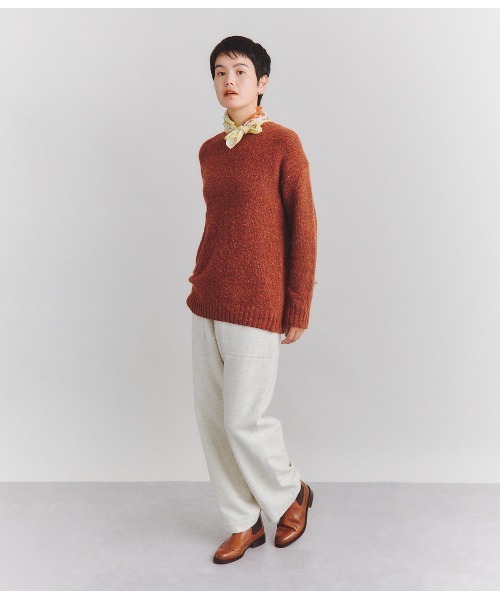 ニット セーター Low Gauge Nep Knit アシンメトリーパッチポケットニット レディース SIPULI ニット セーター Low Gauge Nep Knit アシンメトリー