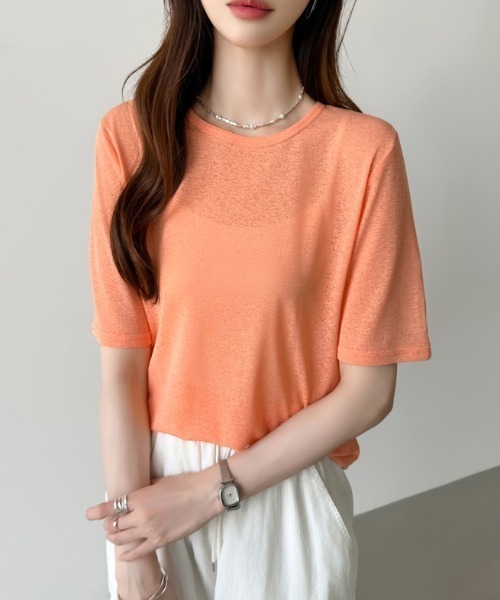 COCOMOMO tシャツ 選べる2タイプ×サイズ展開 シアートップス