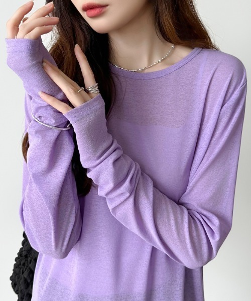 COCOMOMO tシャツ ロングシーズン使える スラブシアートップス