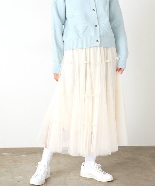 ROOP TOKYO スカート リボンチュールフレアスカート : ZOZOTOWN