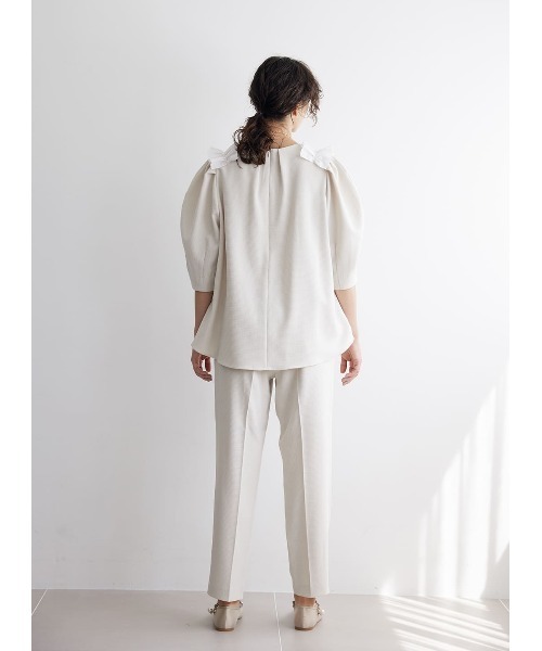 コエル　パンツ ポケットフリルテーパードパンツ レディース 新品　黒　ブラック COEL スラックス パンツ フリルポケットテーパードパンツ