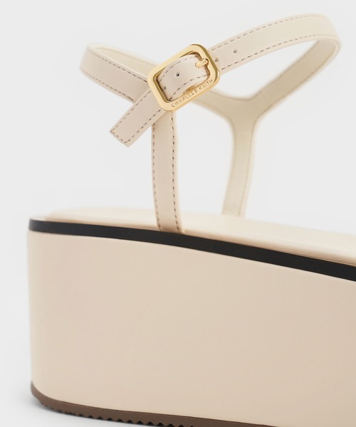 CHARLES ＆ KEITH サンダル ストラッピー プラットフォーム