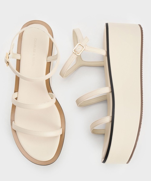 CHARLES ＆ KEITH サンダル ストラッピー プラットフォーム
