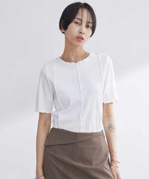 Aunt Marie's（アントマリーズ） tシャツ 2WAYレースアップハーフ