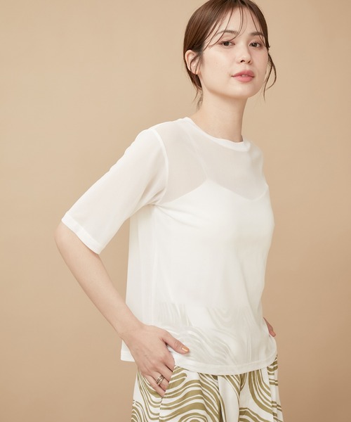 LE CERCLE par rope' tシャツ シアーメッシュプルオーバー