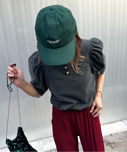 【限定セール！】 mi via loca キャップ 帽子 「newhattan」刺繍ロゴCAP・CIAO 帽子
