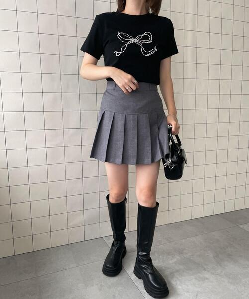 WOND tシャツ リボンモチーフTシャツ レディース : ZOZOTOWN