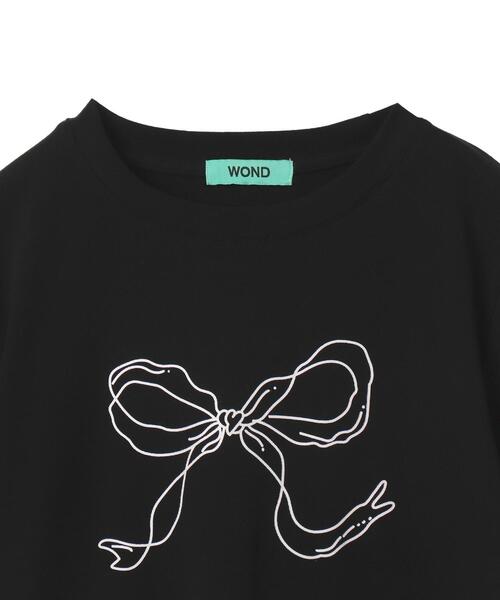 WOND tシャツ リボンモチーフTシャツ レディース : ZOZOTOWN