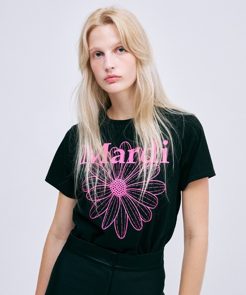 Mardi Mercredi tシャツ SLIM TSHIRT FLOWERMARDI レディース