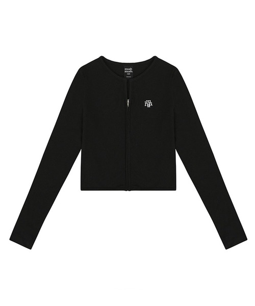 カーディガン A'GEM/9 × .kom 「muah muah/ムーアムーア」 JACQUARD KNIT ZIPUP CARDIGAN/ジャガード カーディガン A'GEM/9 × .kom 「muah muah/ムーアムーア