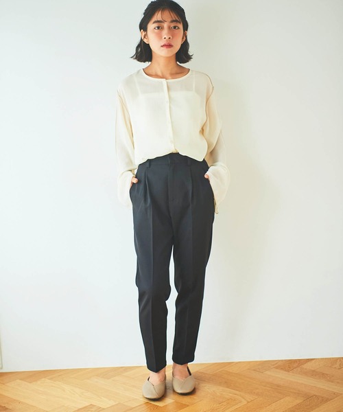 美品◇M.KYOKO佐藤繊維◇テーパードパンツ◇リバーシブル 高見えすっきりテーパードパンツ（スラックス）｜Pierrot