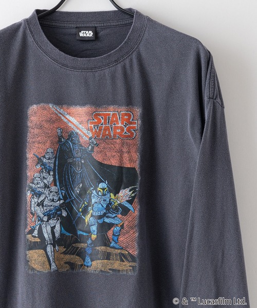 スターウォーズ ヴィンテージ加工オーバーサイズTシャツ STAR WARS tシャツ Disney/ディズニー WARS/スターウォーズ