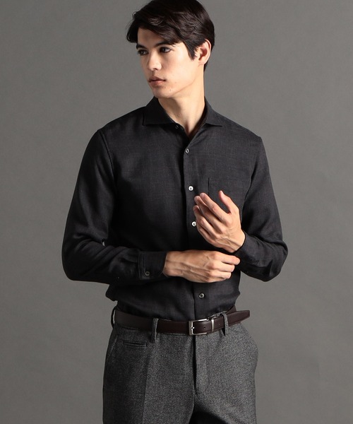 MONSIEUR NICOLE（ムッシュニコル） シャツ 「ex/tra」メランジウール