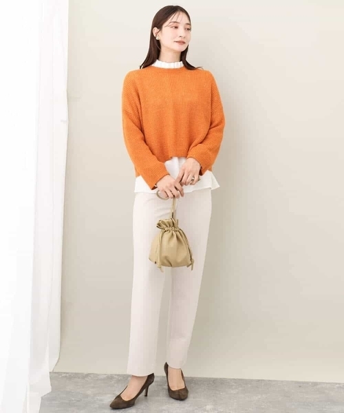 ニット セーター 2024AW/スパンコールmixショート丈ニット/洗える レディース MK MICHEL KLEIN ニット セーター 2024AW/スパンコールmix