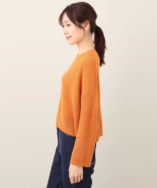 ニット セーター 2024AW/スパンコールmixショート丈ニット/洗える レディース MK MICHEL KLEIN ニット セーター 2024AW/スパンコールmix
