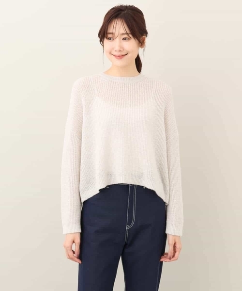 ニット セーター 2024AW/スパンコールmixショート丈ニット/洗える レディース MK MICHEL KLEIN ニット セーター 2024AW/スパンコールmix