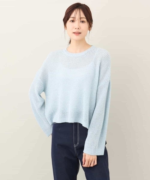 ニット セーター 2024AW/スパンコールmixショート丈ニット/洗える レディース MK MICHEL KLEIN ニット セーター 2024AW/スパンコールmix