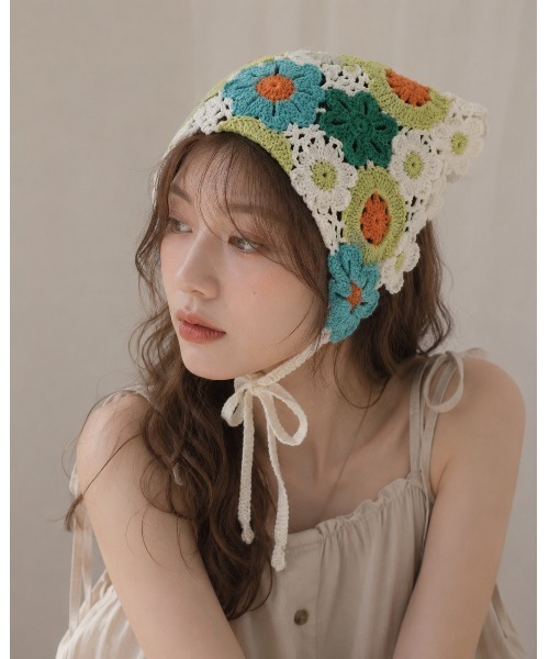 ヘアバンド 「HIKA」花柄カギ編みバブーシュカ : ZOZOTOWN Yahoo!店
