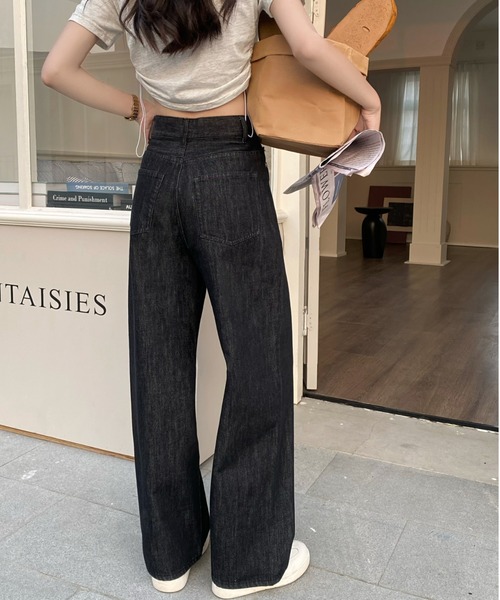Dime ワイドフィット デニムパンツ ブルー ZIPワイドハーフデニムパンツ – WEGO ONLINE STORE