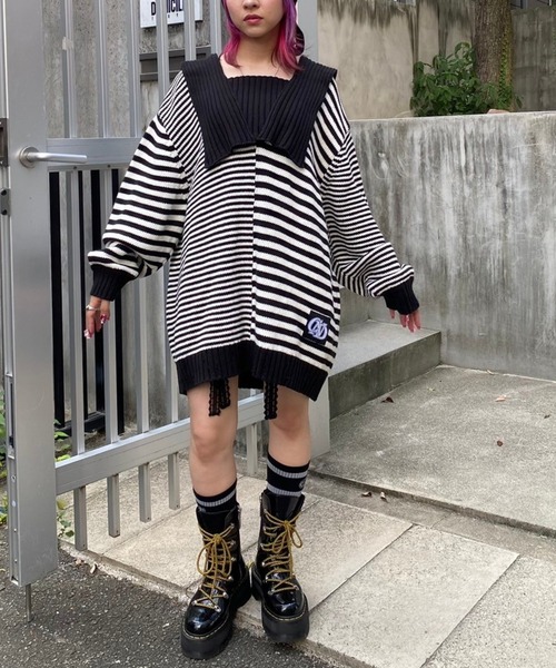 ニット セーター MARINE BORDER SAILOR ニット レディース メンズ