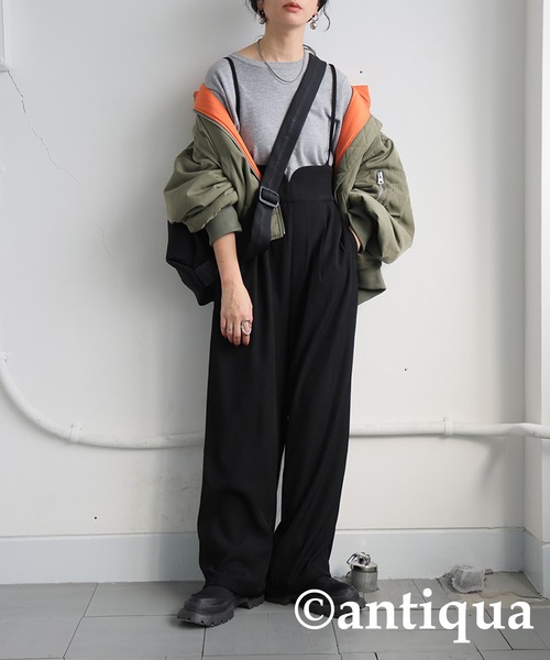 antiqua サロペット オーバーオール ラウンドカットサロペット