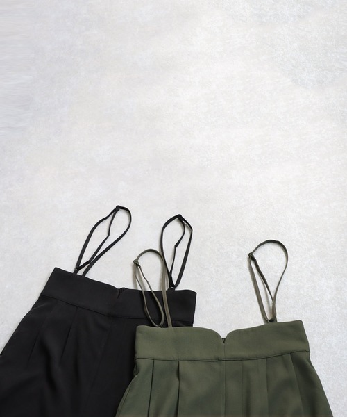 【新品】antiqua ラウンドカットサロペット　Plusサイズ antiqua サロペット オーバーオール ラウンドカットサロペット