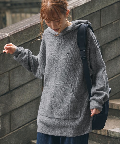 NAPTIME FW 2021 ニットプルオーバー チェック 新色追加］ハイネック総針ニットプルオーバー
