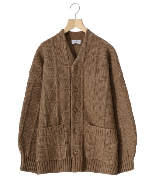 カーディガン BALLAST ARK / バラストアーク：PLAID KNIT CARDIGAN 