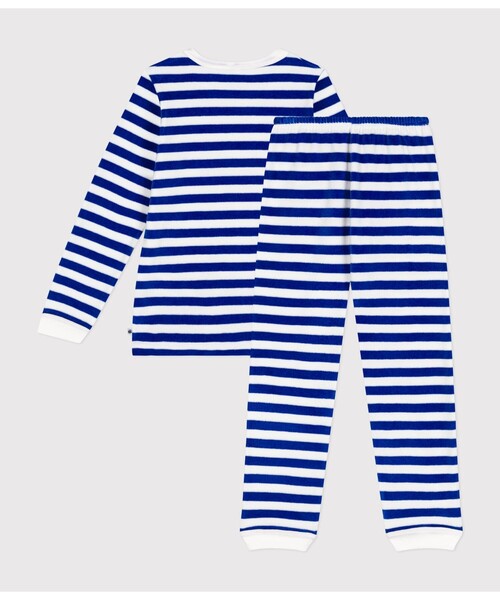 PETIT BATEAU（プチバトー） パジャマ ベロア長袖パジャマ キッズ 子供 