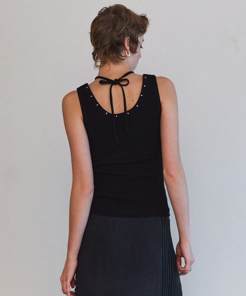 タンクトップ ノースリーブ Pigment Processing Studs Tank Top/ピグメントスタッズタンクトップ「MAISON SPEC MAISON SPECIAL タンクトップ ノースリーブ Pigment Processing
