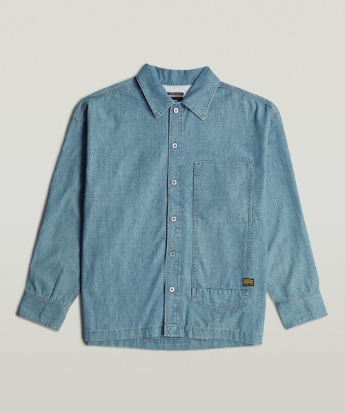 G-STAR RAW シャツ LONG POCKET BOXY FIT SHIRT/ロングポケット
