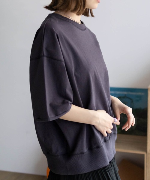 Dickies（ディッキーズ） tシャツ 配色ステッチ5分丈袖Tシャツ