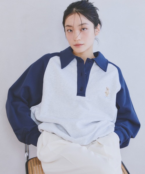 トレーナー スウェット 「ZOZO/WEB限定カラー」Lily Bearポロスウェット レディース