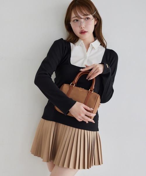 トップス 1234 one after another NICE CLAUP tシャツ ドッキングシャツトップス