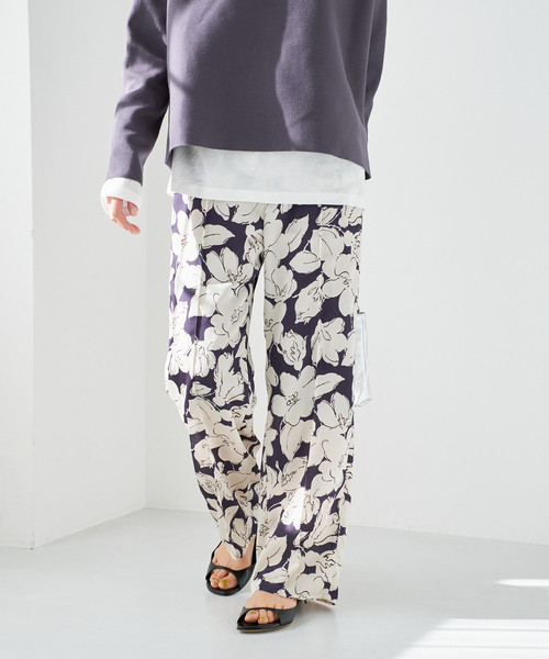 IENA パンツ ラインフラワー レディース : ZOZOTOWN Yahoo!店