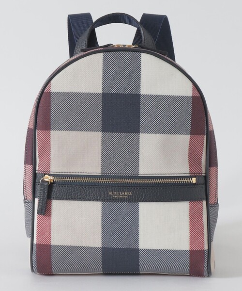 ♡美品ブルーレーベルクレストブリッジ　リュックPVCバッグパック軽量 クレストブリッジチェックPVCバックパック（バッグ）｜BLUE
