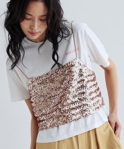 フィロソフィー　ハート　スパンコール　タンクトップ HANRO(ハンロ)｜タンクトップ/ネイビー の通販｜ELLESHOP・(エル