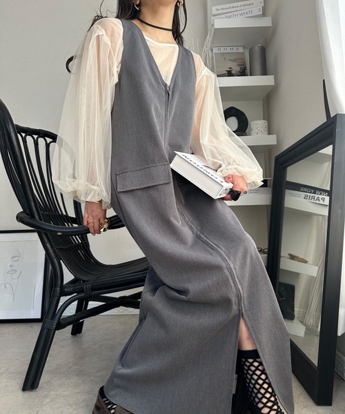 deux amour ジャンパースカート 前後2WAYZIPジャンスカ : ZOZOTOWN