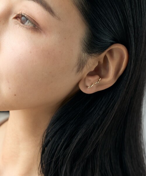 Jouete（ジュエッテ） ピアス 「サスペンダー」 K10YG ピアス ウェーブ