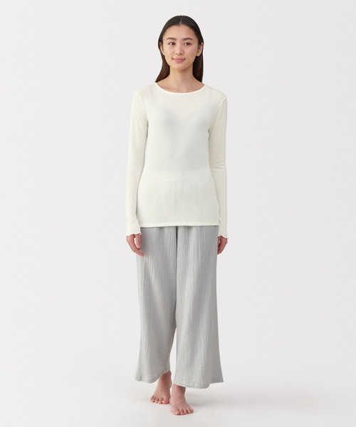 無印良品（MUJI） インナーシャツ 肌着 婦人 シルク混シアークルー