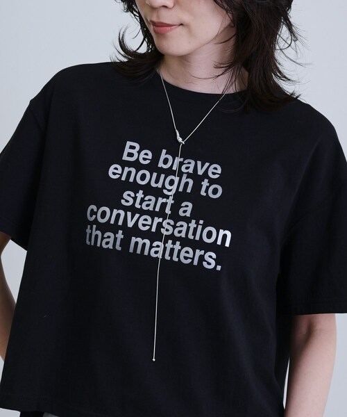 INDIVI GALLEST tシャツ 半袖 「再入荷」ボックスシルエットロゴT