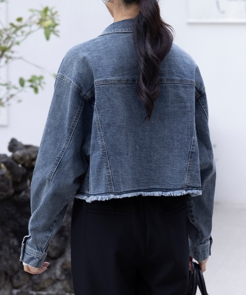 デニムジャケット gジャン ショート丈デニムジャケット レディース