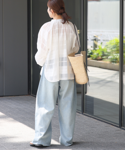JOURNAL STANDARD relume ブラウス シャツ シアーチェックバンド